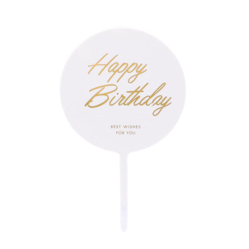 1Pcs Metal Happy Birthday Cake Topper Artificial flowers Cake Toppers Happy Birthday Cake Topper Metal And Acrylic Cake Decoration With Pink Artificial Flower Cluster For DIY Baby Shower Birthday Party Decoration Baking Decor Stevvex