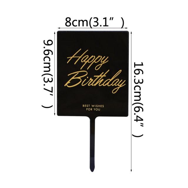1Pcs Metal Happy Birthday Cake Topper Artificial flowers Cake Toppers Happy Birthday Cake Topper Metal And Acrylic Cake Decoration With Pink Artificial Flower Cluster For DIY Baby Shower Birthday Party Decoration Baking Decor Stevvex
