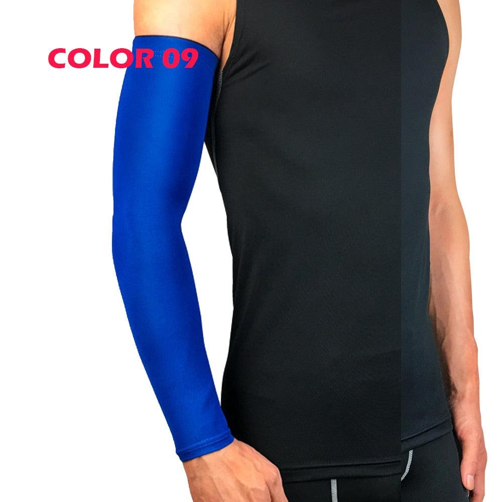 1Pcs Professional Sports Elastic Arm Guard Compression Arm Sleeves For Bike Motorcycle Basketball Volleyball Arm Sleeves Armband Sport Elbow Pads Arm Warmers Outdoor Workout Arm Cover Stevvex