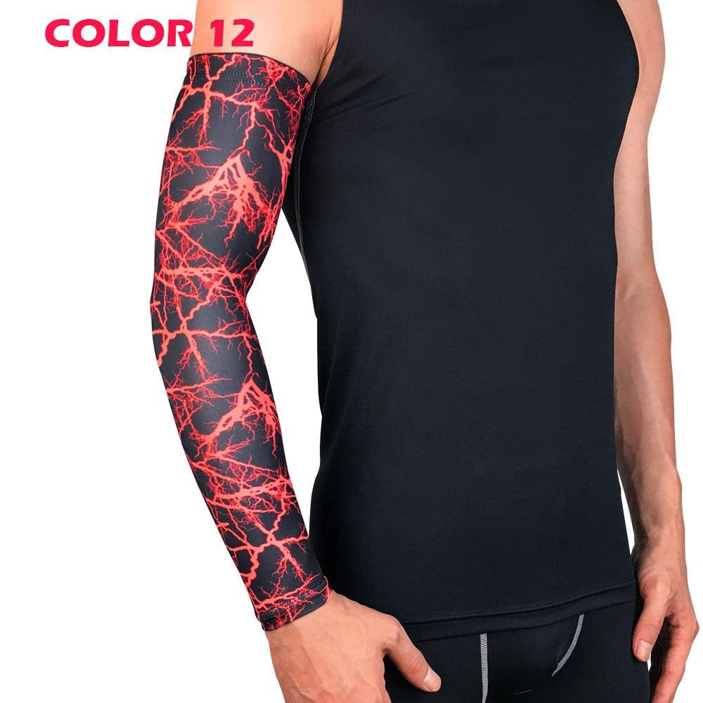 1Pcs Professional Sports Elastic Arm Guard Compression Arm Sleeves For Bike Motorcycle Basketball Volleyball Arm Sleeves Armband Sport Elbow Pads Arm Warmers Outdoor Workout Arm Cover Stevvex