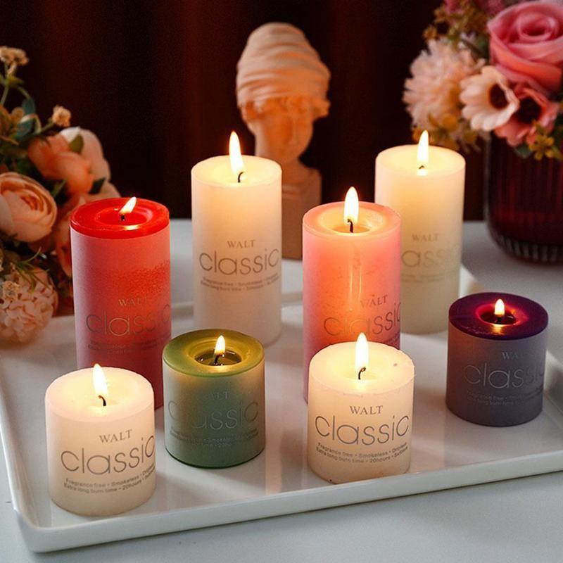 1pcs Scented Candles Craft Pure Soy Wax Wedding Column Wax Gifts Smokeless Fragrant Candle  Holiday Candles Winter Scented Soy Candles Fall Candles Decor Aromatherapy Candles Stevvex