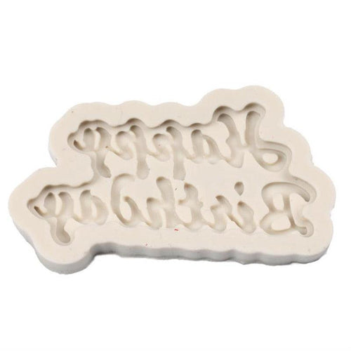 1Pcs Silicone 3D Happy Birthday Shaped Fondant Chocolate Molds Letter Chocolate Fondant Cake Decorating Tools Mould Happy Birthday Silicone Molds Letter Silicone Molds Happy Birthday Cake Molds Chocolate Mold Candy Fondant Mold Cake Decoration Stevvex