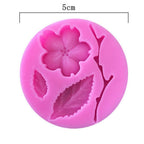 1pcs Silicone Flower Mold Peach Blossom Shape Mold Fondant Patisserie Candy Bar Mould Cake Mold Decoration Kitchen Baking Accessories Peach Blossom Shape Fondant Molds Silicone Baking Mold Stevvex