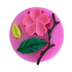 1pcs Silicone Flower Mold Peach Blossom Shape Mold Fondant Patisserie Candy Bar Mould Cake Mold Decoration Kitchen Baking Accessories Peach Blossom Shape Fondant Molds Silicone Baking Mold Stevvex