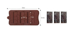 1PCS Silicone Mold 12 Cells Chocolate Mold Fondant Candy Bar Mould Cake Mode Decoration Kitchen Baking Accessories Silicone Break Apart Chocolate Molds Candy Protein Bar Silicone Mold Stevvex