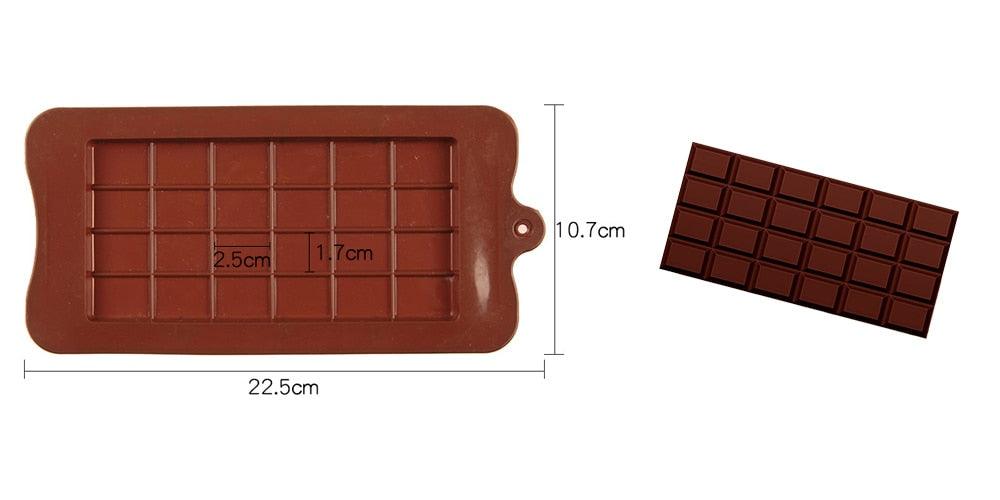 1PCS Silicone Mold 12 Cells Chocolate Mold Fondant Candy Bar Mould Cake Mode Decoration Kitchen Baking Accessories Silicone Break Apart Chocolate Molds Candy Protein Bar Silicone Mold Stevvex