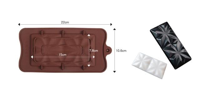 1PCS Silicone Mold 12 Cells Chocolate Mold Fondant Candy Bar Mould Cake Mode Decoration Kitchen Baking Accessories Silicone Break Apart Chocolate Molds Candy Protein Bar Silicone Mold Stevvex