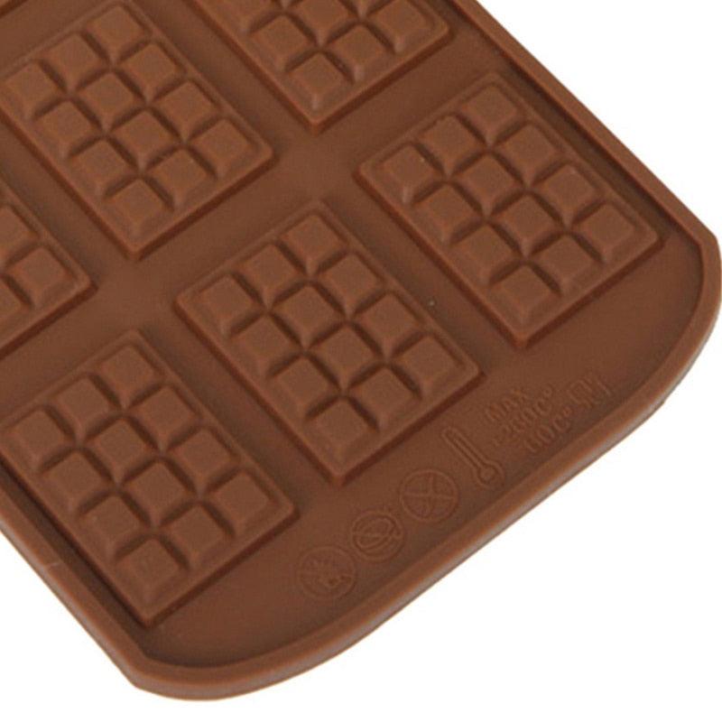 1PCS Silicone Mold 12 Cells Chocolate Mold Fondant Candy Bar Mould Cake Mode Decoration Kitchen Baking Accessories Silicone Break Apart Chocolate Molds Candy Protein Bar Silicone Mold Stevvex