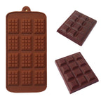 1PCS Silicone Mold 12 Cells Chocolate Mold Fondant Candy Bar Mould Cake Mode Decoration Kitchen Baking Accessories Silicone Break Apart Chocolate Molds Candy Protein Bar Silicone Mold Stevvex