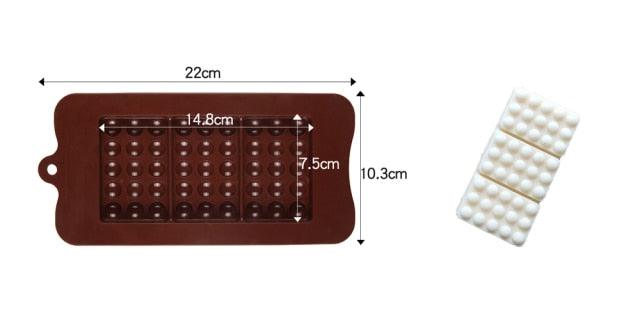 1PCS Silicone Mold 12 Cells Chocolate Mold Fondant Candy Bar Mould Cake Mode Decoration Kitchen Baking Accessories Silicone Break Apart Chocolate Molds Candy Protein Bar Silicone Mold Stevvex