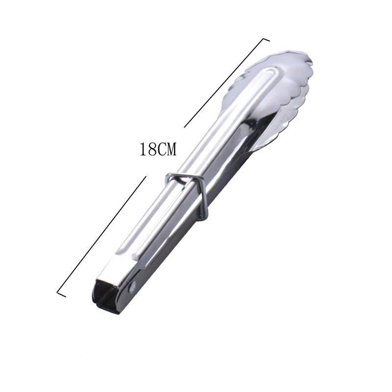 1pcs Stainless Steel Kitchen Tong Heat Resistant Hollow-Out Barbecue Tongs Food Tongs Kitchen Tools BBQ Tools Accessories Stainless Steel Food Tongs Cooking Clips Buffet BBQ Tongs Stevvex