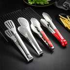 1pcs Stainless Steel Kitchen Tong Heat Resistant Hollow-Out Barbecue Tongs Food Tongs Kitchen Tools BBQ Tools Accessories Stainless Steel Food Tongs Cooking Clips Buffet BBQ Tongs Stevvex