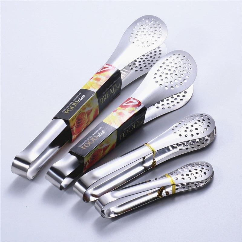 1pcs Stainless Steel Kitchen Tong Heat Resistant Hollow-Out Barbecue Tongs Food Tongs Kitchen Tools BBQ Tools Accessories Stainless Steel Food Tongs Cooking Clips Buffet BBQ Tongs Stevvex