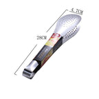 1pcs Stainless Steel Kitchen Tong Heat Resistant Hollow-Out Barbecue Tongs Food Tongs Kitchen Tools BBQ Tools Accessories Stainless Steel Food Tongs Cooking Clips Buffet BBQ Tongs Stevvex