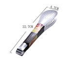 1pcs Stainless Steel Kitchen Tong Heat Resistant Hollow-Out Barbecue Tongs Food Tongs Kitchen Tools BBQ Tools Accessories Stainless Steel Food Tongs Cooking Clips Buffet BBQ Tongs Stevvex
