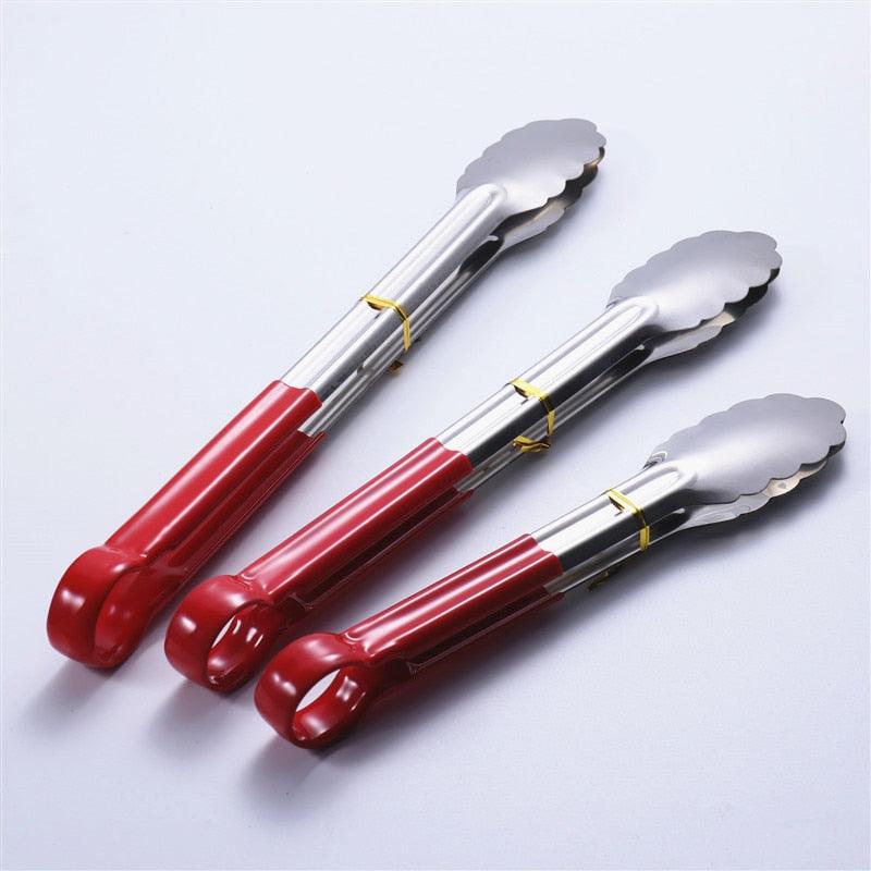 1pcs Stainless Steel Kitchen Tong Heat Resistant Hollow-Out Barbecue Tongs Food Tongs Kitchen Tools BBQ Tools Accessories Stainless Steel Food Tongs Cooking Clips Buffet BBQ Tongs Stevvex