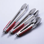 1pcs Stainless Steel Kitchen Tong Heat Resistant Hollow-Out Barbecue Tongs Food Tongs Kitchen Tools BBQ Tools Accessories Stainless Steel Food Tongs Cooking Clips Buffet BBQ Tongs Stevvex