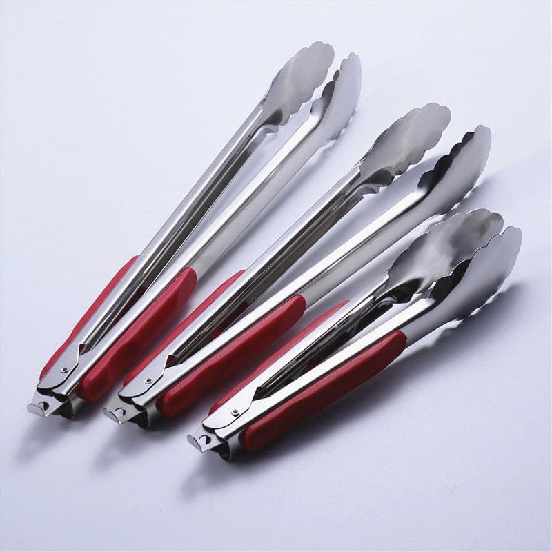 1pcs Stainless Steel Kitchen Tong Heat Resistant Hollow-Out Barbecue Tongs Food Tongs Kitchen Tools BBQ Tools Accessories Stainless Steel Food Tongs Cooking Clips Buffet BBQ Tongs Stevvex
