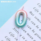 1pcs Starry Sky Candles Birthday Cake Decoration Gradient Party Cake Decor Candles Happy Birthday Number Candles for Cake Topper Decoration for Party Stevvex