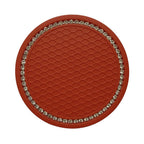 1PCS Universal 7cm Car Style Coasters Pad Pink Cup Holder Mat Rhinestone Waterproof Anti Slip Vehicle Bling Car Coasters Pink PVC Travel Auto Cup Holder Insert Coaster Anti Slip Crystal Vehicle Interior Accessories Cup Mats For Women Girl Stevvex