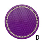 1PCS Universal 7cm Car Style Coasters Pad Pink Cup Holder Mat Rhinestone Waterproof Anti Slip Vehicle Bling Car Coasters Pink PVC Travel Auto Cup Holder Insert Coaster Anti Slip Crystal Vehicle Interior Accessories Cup Mats For Women Girl Stevvex