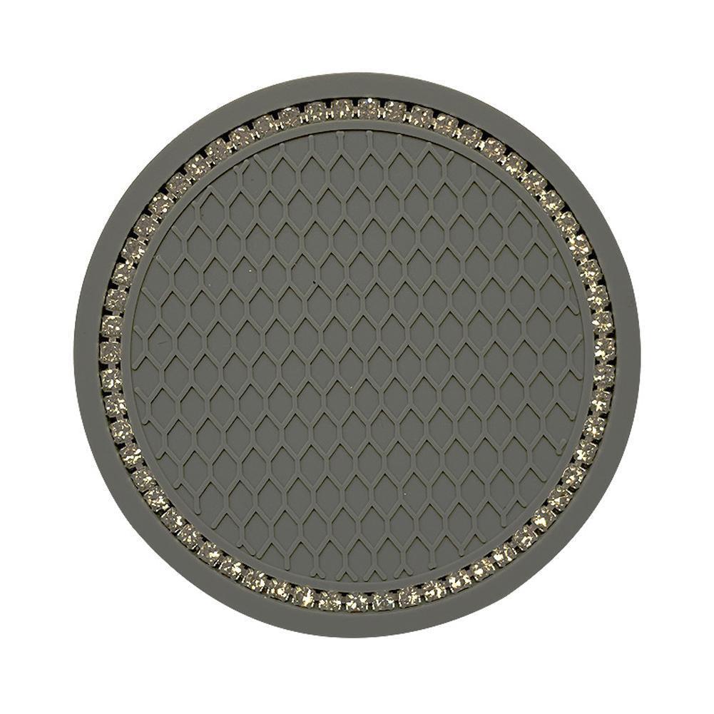 1PCS Universal 7cm Car Style Coasters Pad Pink Cup Holder Mat Rhinestone Waterproof Anti Slip Vehicle Bling Car Coasters Pink PVC Travel Auto Cup Holder Insert Coaster Anti Slip Crystal Vehicle Interior Accessories Cup Mats For Women Girl Stevvex