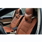 1pcs Universal Car Neck Pillows PVC Leather Breathable Mesh Auto Car Neck Rest Headrest Cushion  Headrest Pillow Pillow Neck Pillows Both Side Pu Leather Pack Headrest Fit for Most Cars Filled Fiber Universal Car Pillow Car Interior Accessories Stevvex