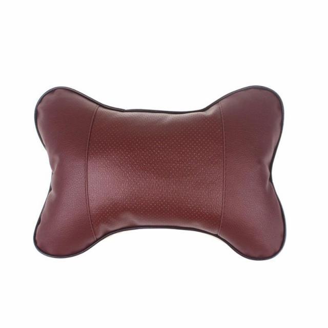 1pcs Universal Car Neck Pillows PVC Leather Breathable Mesh Auto Car Neck Rest Headrest Cushion  Headrest Pillow Pillow Neck Pillows Both Side Pu Leather Pack Headrest Fit for Most Cars Filled Fiber Universal Car Pillow Car Interior Accessories Stevvex