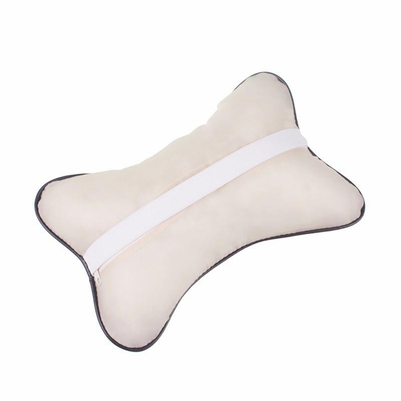 1pcs Universal Car Neck Pillows PVC Leather Breathable Mesh Auto Car Neck Rest Headrest Cushion  Headrest Pillow Pillow Neck Pillows Both Side Pu Leather Pack Headrest Fit for Most Cars Filled Fiber Universal Car Pillow Car Interior Accessories Stevvex