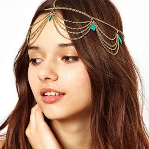 1pcs Vintage Faux Crystal Pearl Tiara Drop Bridal Headband Wedding Hair Accessories Crown Hair Band for Bride and Bridesmaids Stevvex