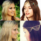 1pcs Vintage Faux Crystal Pearl Tiara Drop Bridal Headband Wedding Hair Accessories Crown Hair Band for Bride and Bridesmaids Stevvex