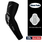 1Piece Sports Elbow Support Pads Breathable Arm Compression Shield Shape Crash Proof Elbow Pads Arm Sleeve Compression Sleeve For Outdoor Sports Running Basketball Football Volleyball Arm Cover