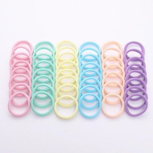 1Set 4cm Girls Cute Colorful Elastic Hair Bands Children Lovely Ponytail Holder Scrunchies Hair Ties Headbands Fashion Hairgrips Accessories For Party Stevvex