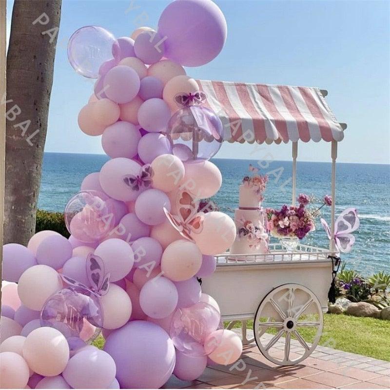 1Set Purple Pink Luxury Balloons For Birthday Wedding Party Decorations Baby Shower Decorations For Girl Stevvex