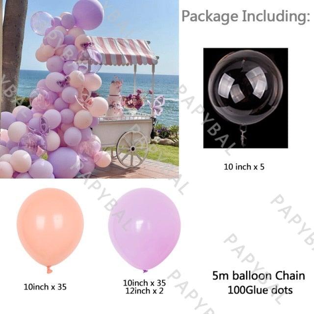 1Set Purple Pink Luxury Balloons For Birthday Wedding Party Decorations Baby Shower Decorations For Girl Stevvex