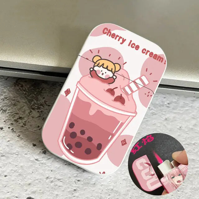 Windproof Pink Flame Lighter Pi-Mart