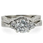 1W002 Rhodium Brass Ring – 7mm AAA Clear CZ Solitaire