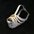 ''Maximus'' Basket Muzzle White & Gold - SJB-DIAMOND ELITES
