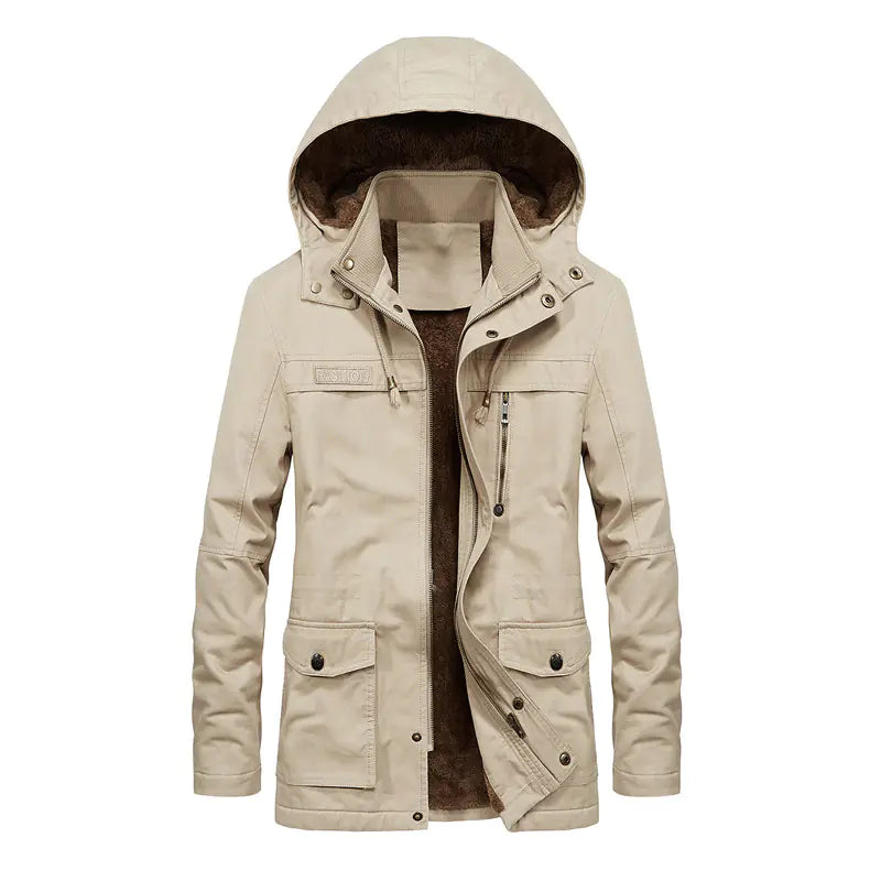 Men's Winter Fleece Thick Windbreaker Jacket Pi-Mart