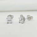 2.0cttw Pear Moissanite Stud Earrings 925 Sterling Silver VVS D Color BandsCo Straps
