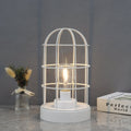 9.5"H Decorative Table Lamp Metal Cage Cordless Lamps Lootquake LLC