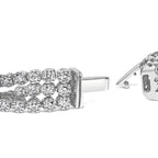 18K White Gold 5.00 Cttw Natural Diamond 3 Row Link Tennis Bracelet (G-H Color, VS1-VS2 Clarity) - 7.25" Inches Lootquake LLC