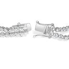 18K White Gold 5 3/5 Cttw Natural Diamond Double Row Link Tennis Bracelet (G-H Color, VS1-VS2 Clarity) - 7" Inches Lootquake LLC