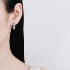 2.6ct D Color Moissanite Hoop Earrings 925 Sterling Silver 18k Gold Plated BandsCo Straps