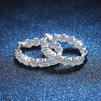 2.6ct D Color Moissanite Hoop Earrings 925 Sterling Silver 18k Gold Plated BandsCo Straps