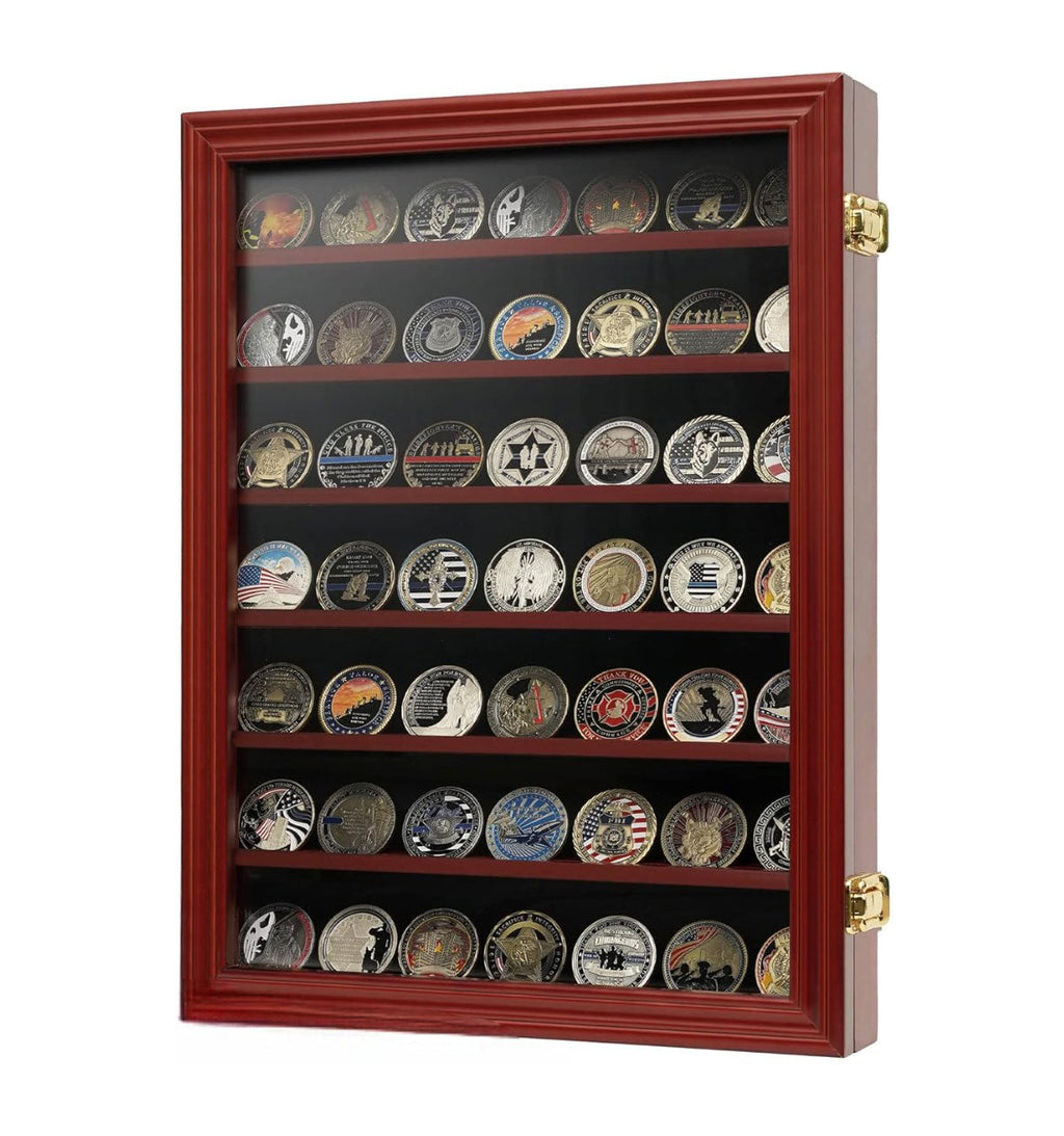 Wall Coin Display, Challenge coin wall display. The Military Gift Store