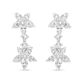 18k White Gold 6.0 Cttw Marquise Diamond Floral Dangle Drop Earrings (E-F Color, VS1-VS2 Clarity) Lootquake LLC
