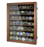 Wall Coin Display, Challenge coin wall display. The Military Gift Store