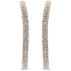 18K Rose Gold 6.90 Cttw Pave Set Diamond Inside Out Eternity Hoop Earrings (F-G Color, VS1-VS2 Clarity) Lootquake LLC