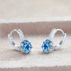 2 Carat Moissanite Drop Earrings Sterling Silver Solitaire Studs For Women BandsCo Straps